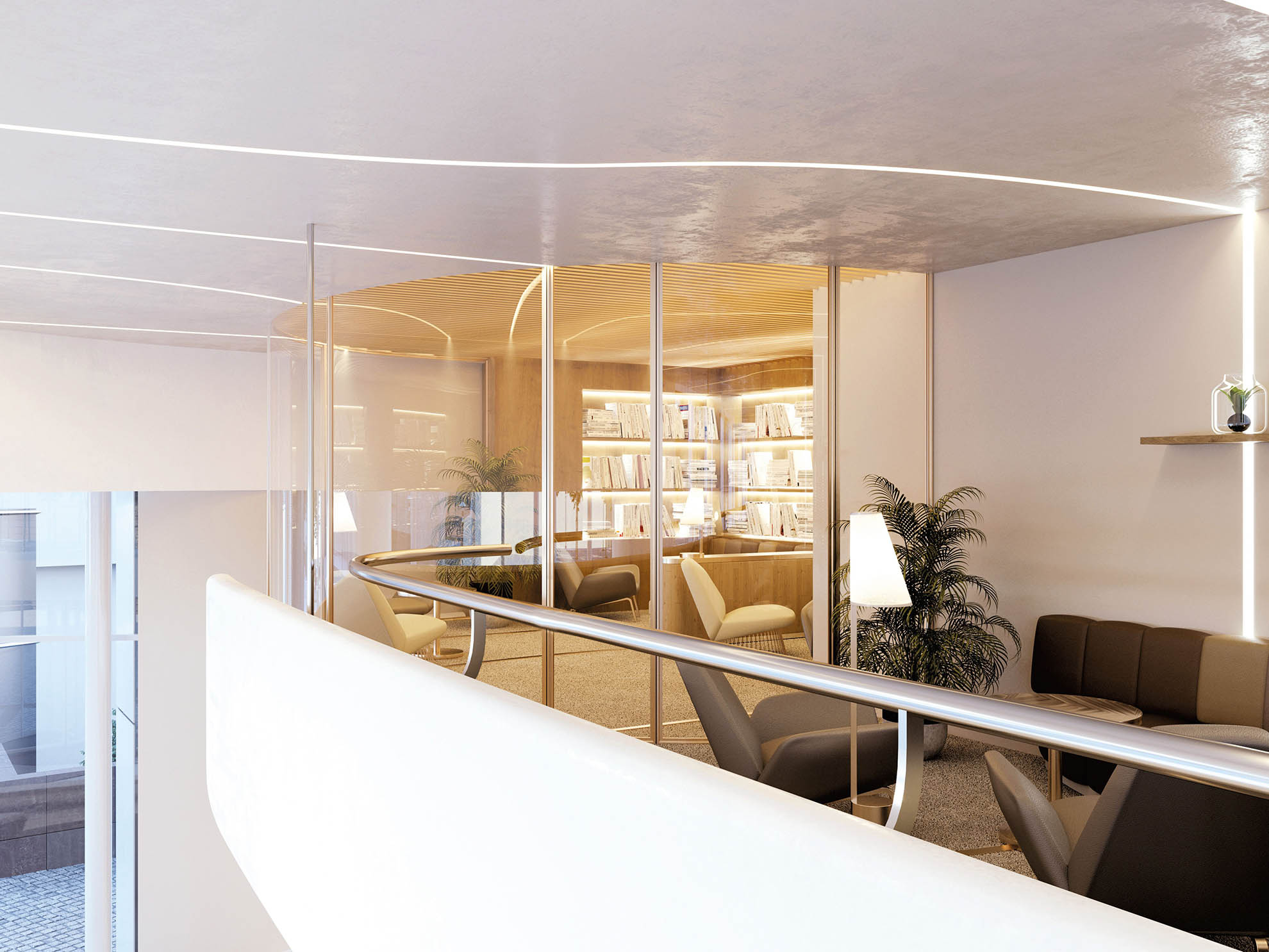 Bibliothèque rez de parvis +1